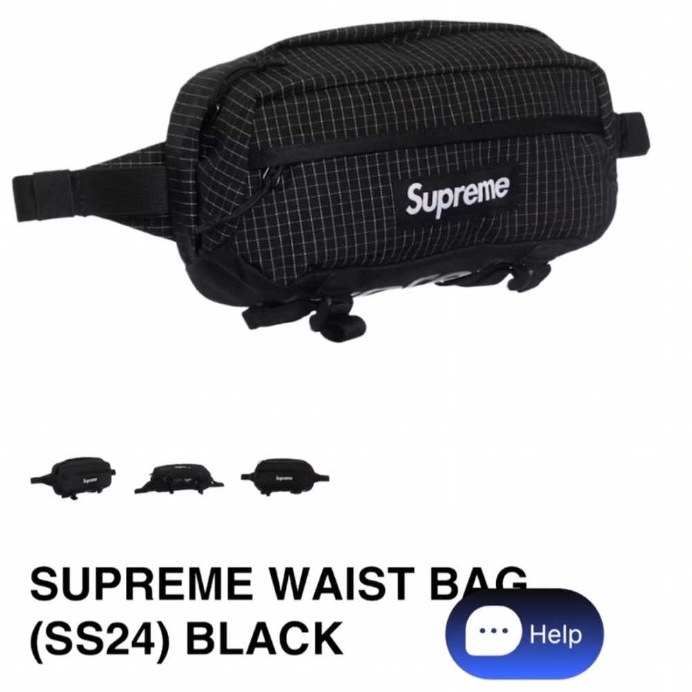 Black Supreme side bag